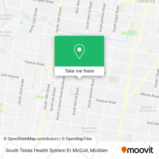 Mapa de South Texas Health System Er McColl