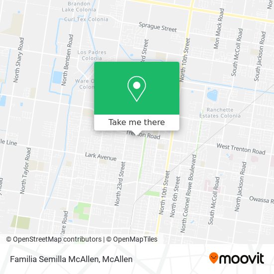 Familia Semilla McAllen map