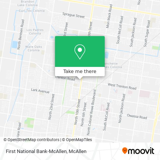 First National Bank-McAllen map