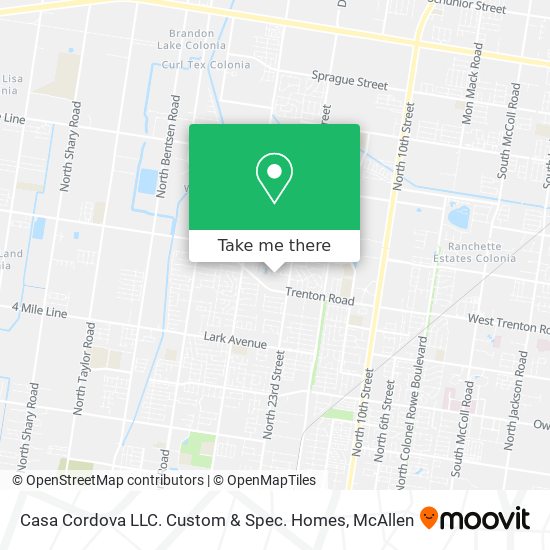 Casa Cordova LLC. Custom & Spec. Homes map