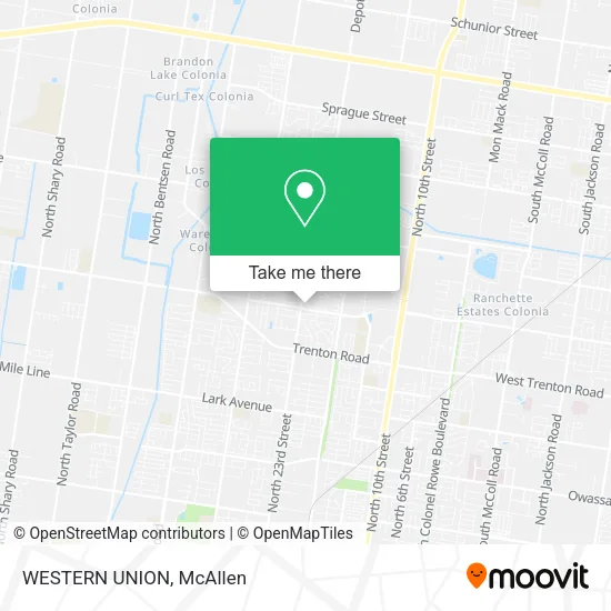 Mapa de WESTERN UNION