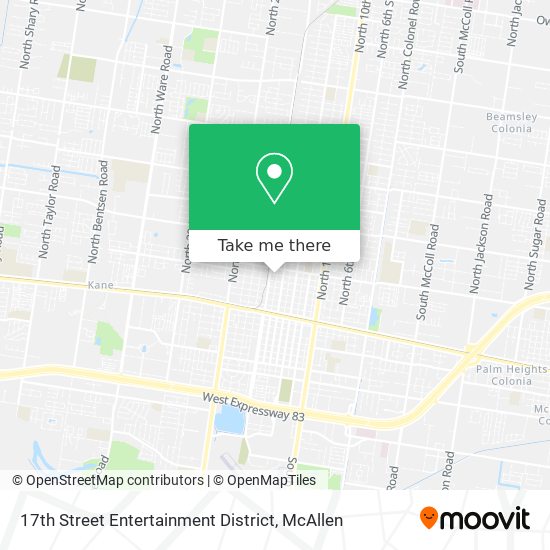 17th Street Entertainment District map