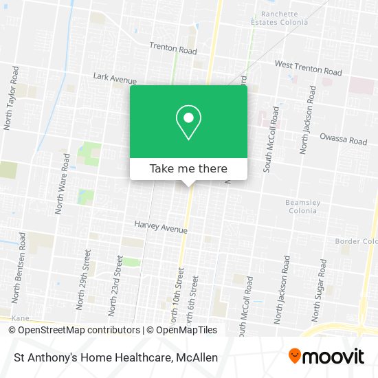 St Anthony's Home Healthcare map