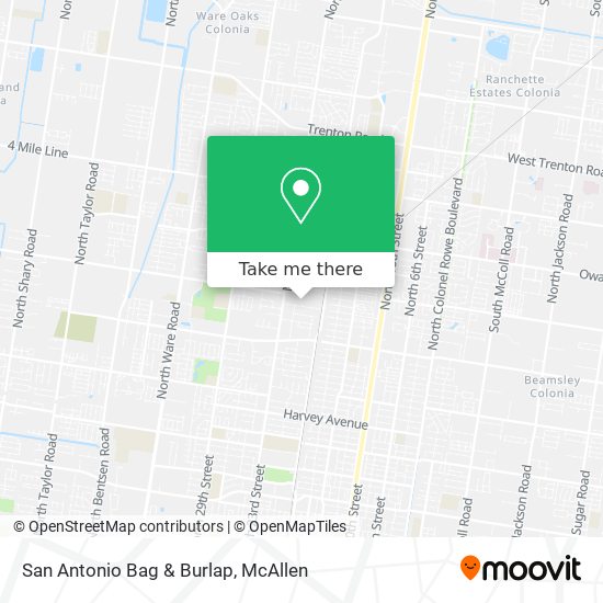 San Antonio Bag & Burlap map