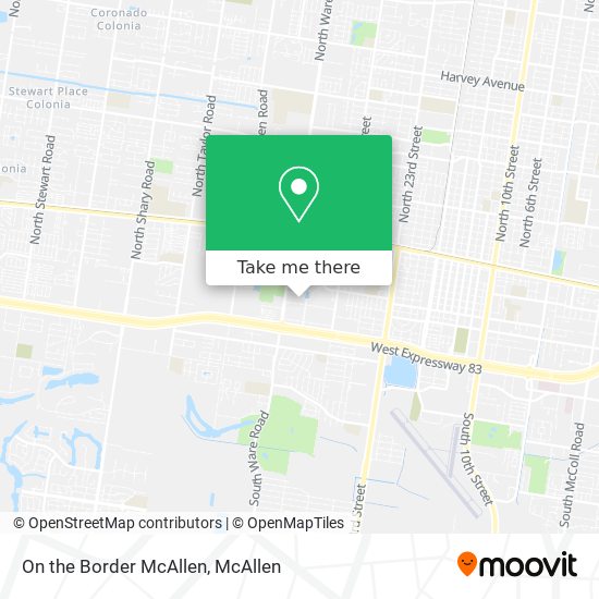 Mapa de On the Border McAllen
