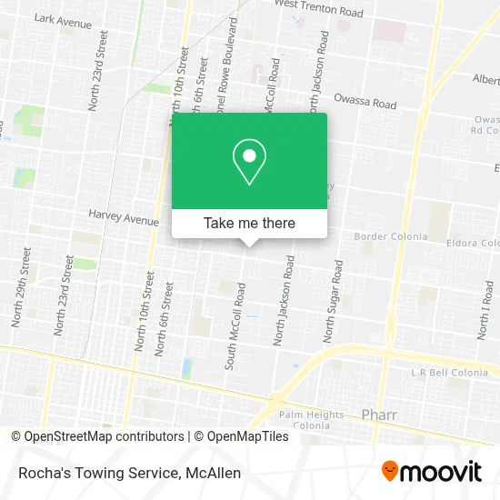 Rocha's Towing Service map