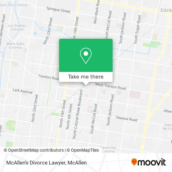 McAllen's Divorce Lawyer map