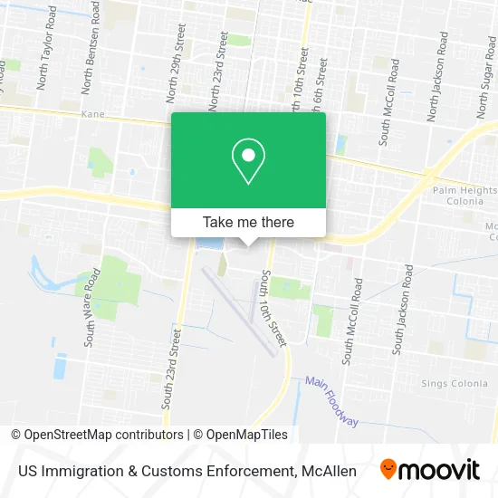Mapa de US Immigration & Customs Enforcement