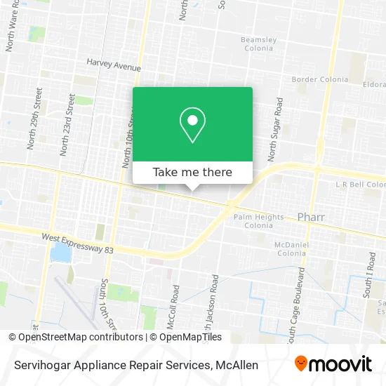 Servihogar Appliance Repair Services map