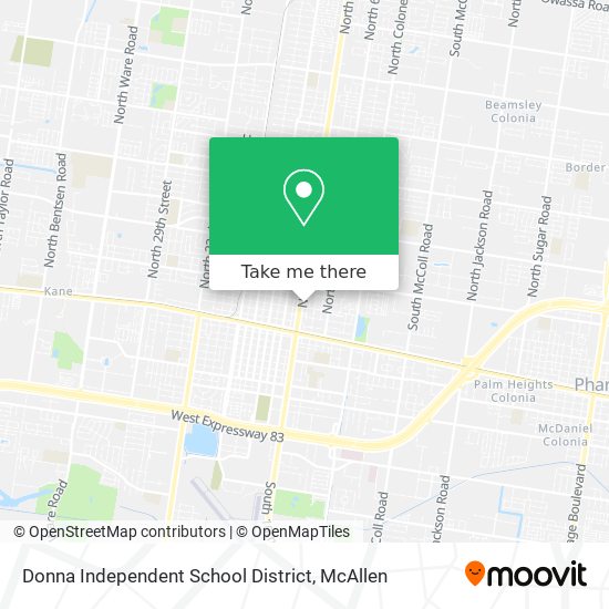 Donna Independent School District map