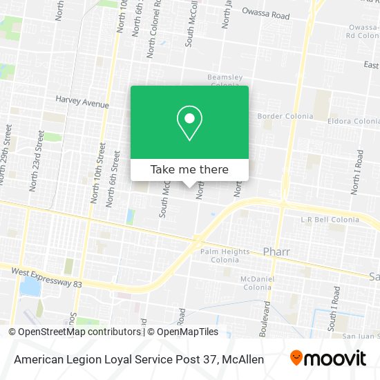 American Legion Loyal Service Post 37 map