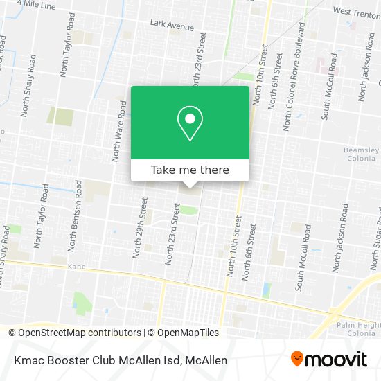 Mapa de Kmac Booster Club McAllen Isd