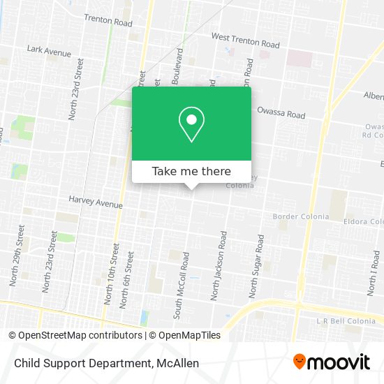 Child Support Department map