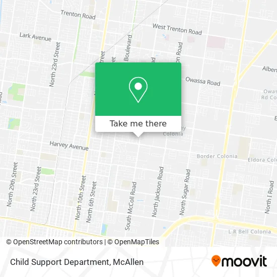 Child Support Department map