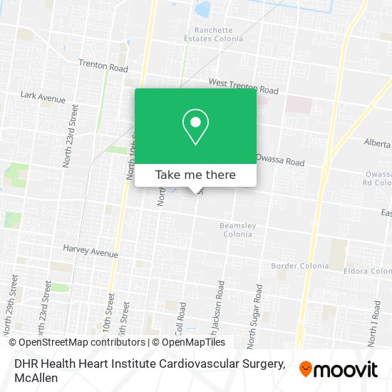 DHR Health Heart Institute Cardiovascular Surgery map