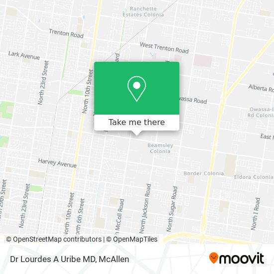 Dr Lourdes A Uribe MD map