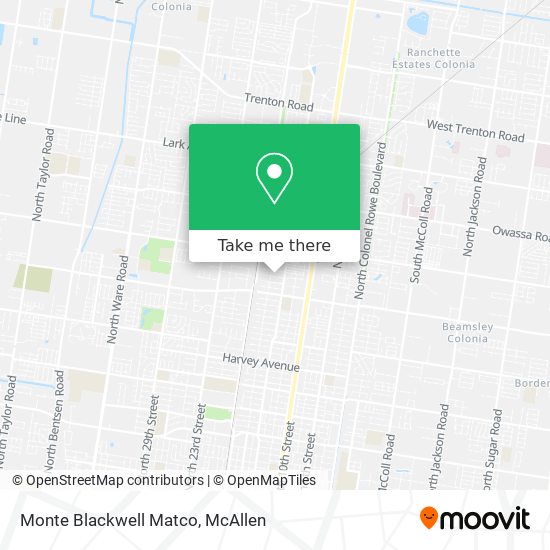 Mapa de Monte Blackwell Matco