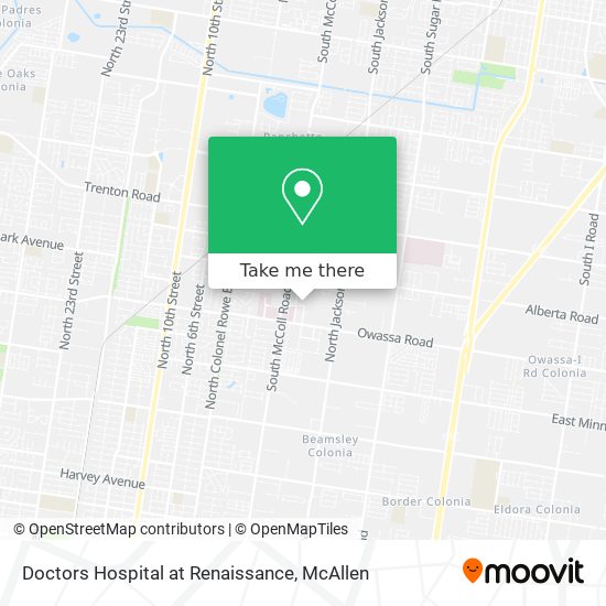 Doctors Hospital at Renaissance map