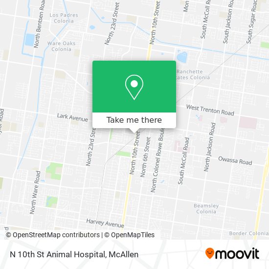 N 10th St Animal Hospital map