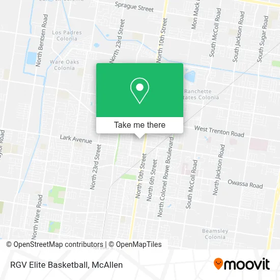 RGV Elite Basketball map