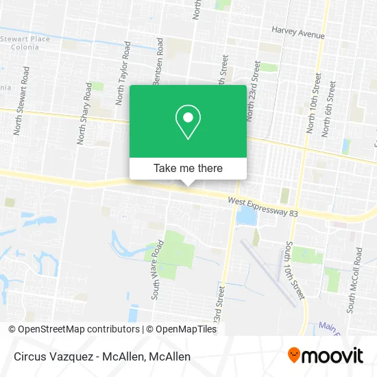 Mapa de Circus Vazquez - McAllen