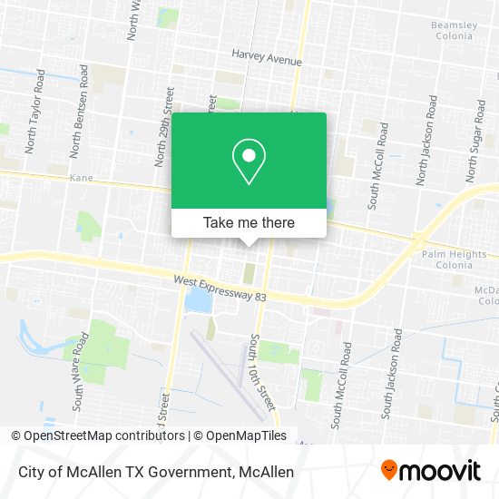 City of McAllen TX Government map