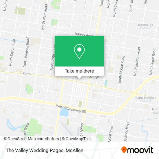 The Valley Wedding Pages map