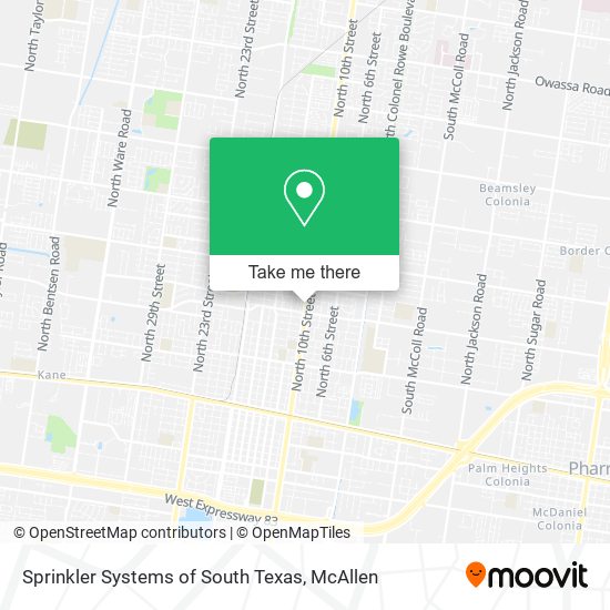 Mapa de Sprinkler Systems of South Texas
