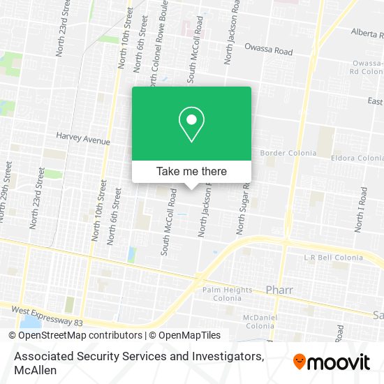 Associated Security Services and Investigators map
