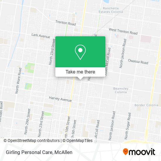Girling Personal Care map