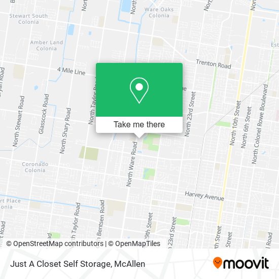 Just A Closet Self Storage map