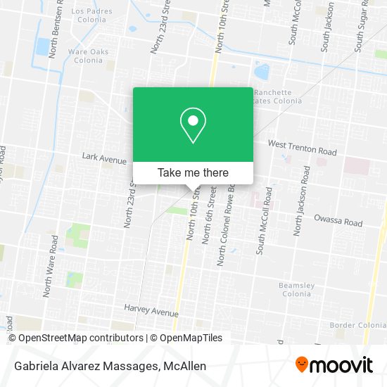 Gabriela Alvarez Massages map