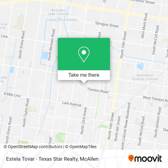 Estela Tovar - Texas Star Realty map