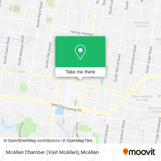 Mapa de McAllen Chamber (Visit McAllen)