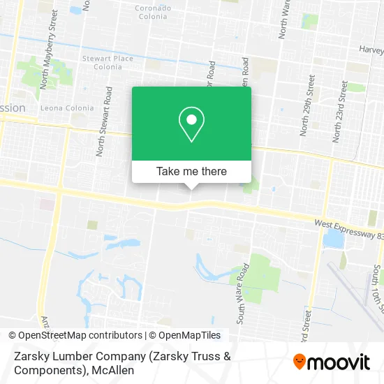 Mapa de Zarsky Lumber Company (Zarsky Truss & Components)