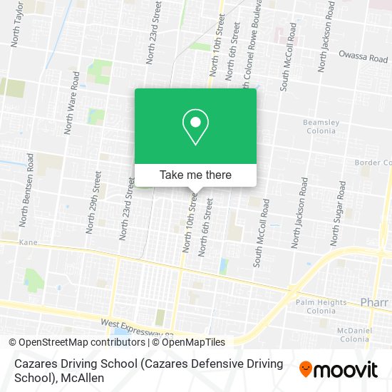 Cazares Driving School map