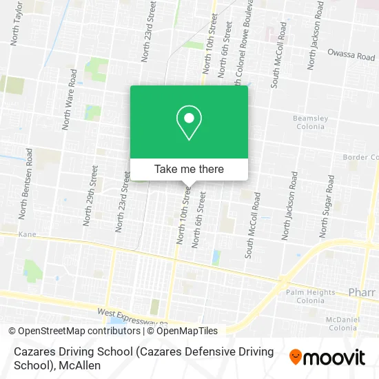Cazares Driving School map