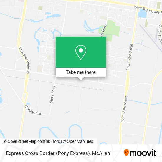 Express Cross Border (Pony Express) map