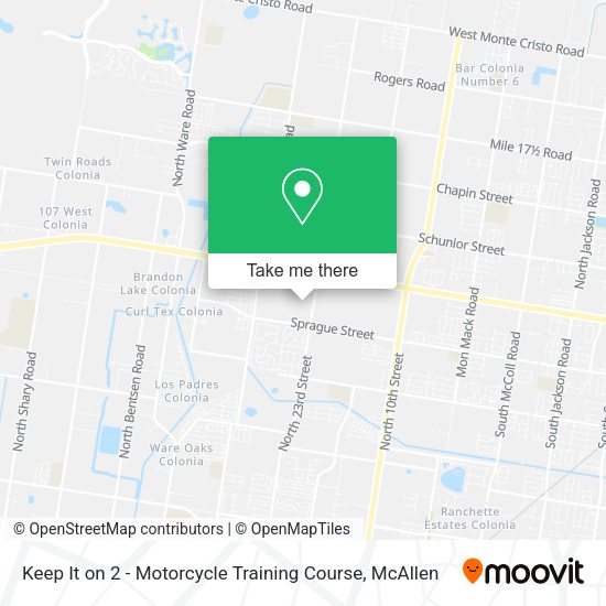 Keep It on 2 - Motorcycle Training Course map