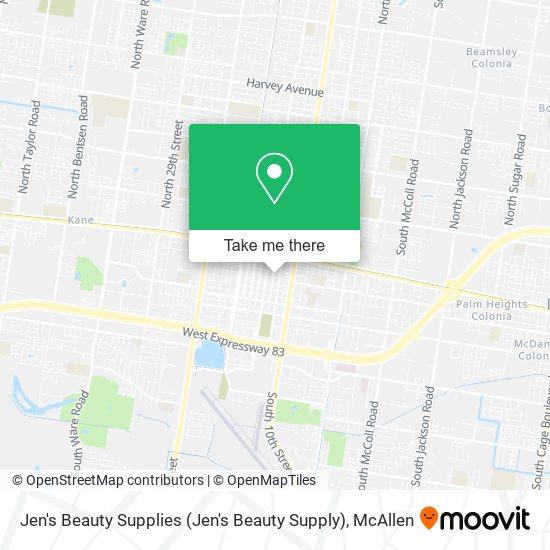 Mapa de Jen's Beauty Supplies