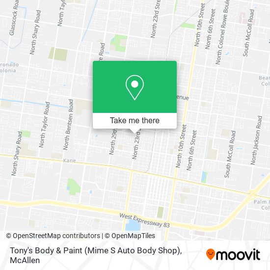 Tony's Body & Paint (Mime S Auto Body Shop) map