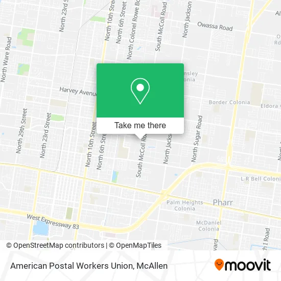 American Postal Workers Union map