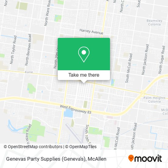 Genevas Party Supplies (Geneva's) map