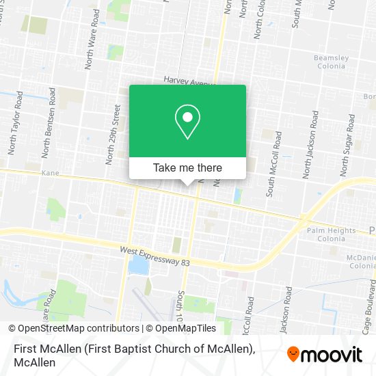 First McAllen (First Baptist Church of McAllen) map