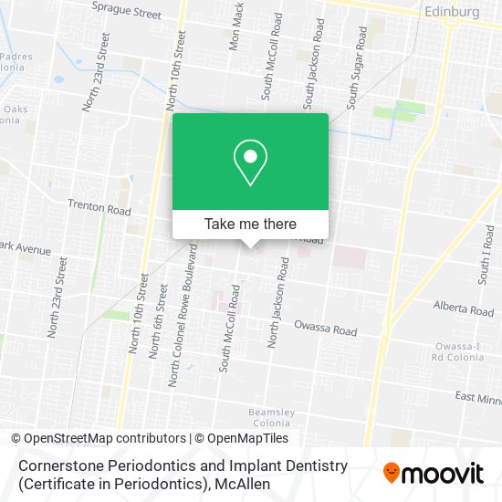 Cornerstone Periodontics and Implant Dentistry (Certificate in Periodontics) map