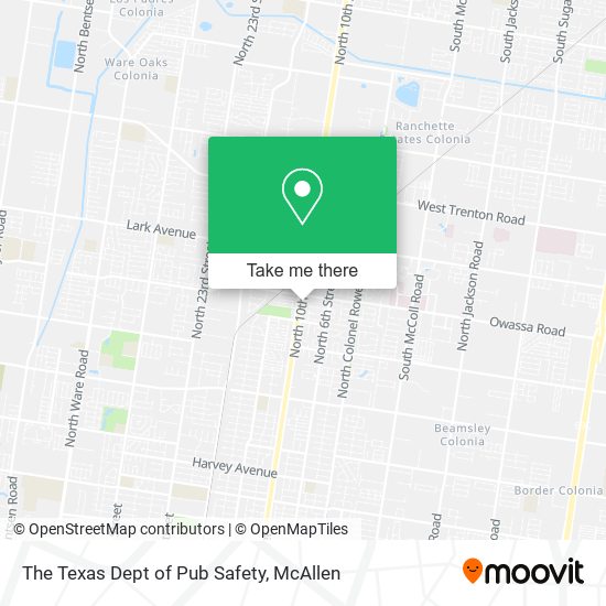 The Texas Dept of Pub Safety map