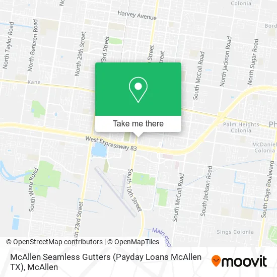 McAllen Seamless Gutters (Payday Loans McAllen TX) map