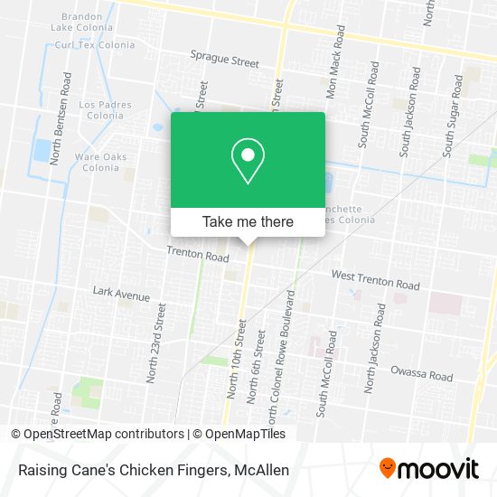 Raising Cane's Chicken Fingers map