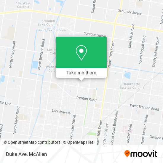 Duke Ave map