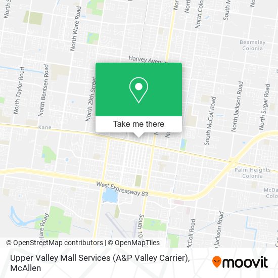 Mapa de Upper Valley Mall Services (A&P Valley Carrier)